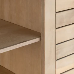 Meuble Sous Vasque*alinea Meuble sous-vasque simple 1 porte en acacia massif - L90cm Bois foncé