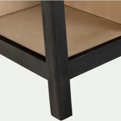 Meuble Sous Vasque*alinea Meuble sous-vasque simple 1 porte en acacia massif - L90cm Bois foncé