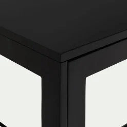 Meuble Tv*alinea Meuble tv 4 portes en bois et verre - L180xl42xH51cm Noir