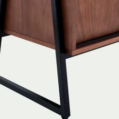 Meuble Tv*alinea Meuble TV 2 portes en bois L120xl40xH65cm - Bois foncé