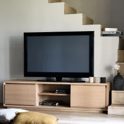 Meuble Tv*alinea Meuble TV en bois 2 portes - Bois clair