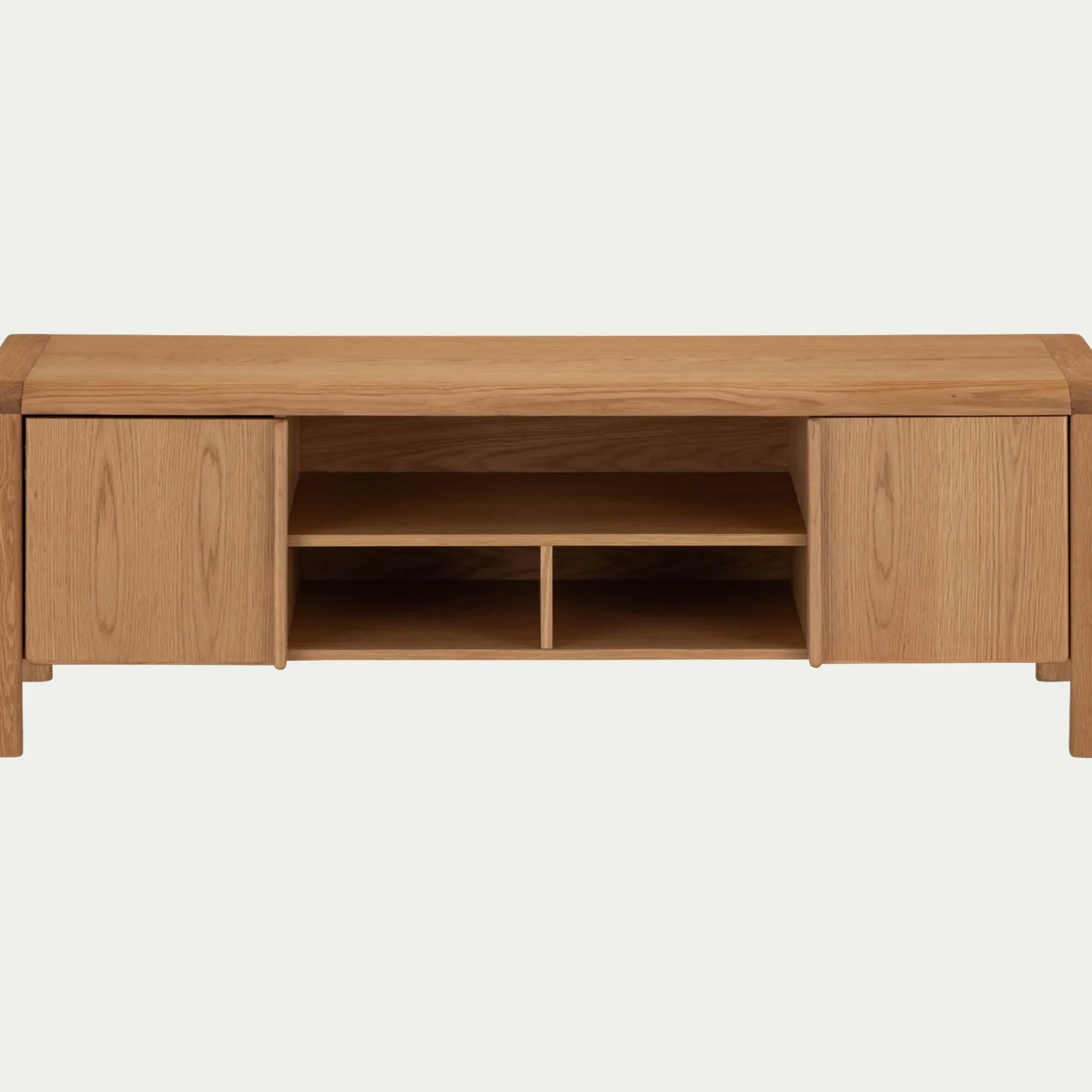 Meuble Tv*alinea Meuble TV en chêne massif 2 portes - Bois clair