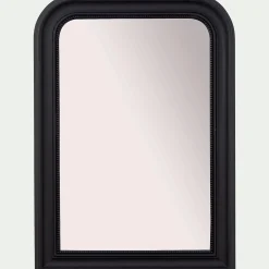 Miroir*alinea Miroir à moulures en bois - H115cm Noir