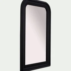 Miroir*alinea Miroir à moulures en bois - H115cm Noir