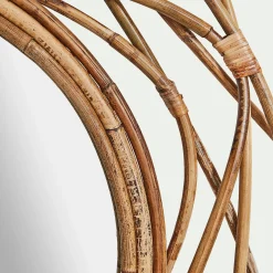 Miroir*alinea Miroir fleur circulaire en rotin D90cm - Naturel