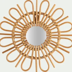 Matelas Enfant|Déco Murale*alinea Miroir fleur en rotin D35cm - Naturel