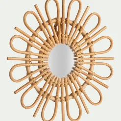 Matelas Enfant|Déco Murale*alinea Miroir fleur en rotin D35cm - Naturel