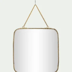 Miroir*alinea Miroir mural rectangulaire en laiton 21x20,5cm - Doré