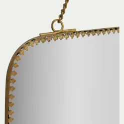Miroir*alinea Miroir mural rectangulaire en laiton 21x20,5cm - Doré