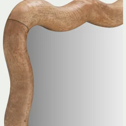 Miroir*alinea Miroir ondulé en bois de manguier 51x63cm - Bois clair