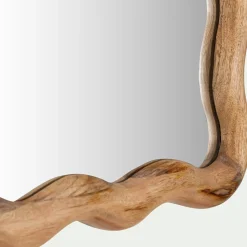Miroir*alinea Miroir ondulé en bois de manguier 51x63cm - Bois clair