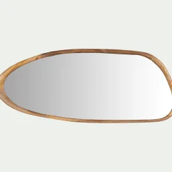 Miroir*alinea Miroir ovale en bois de manguier H120cm - Naturel