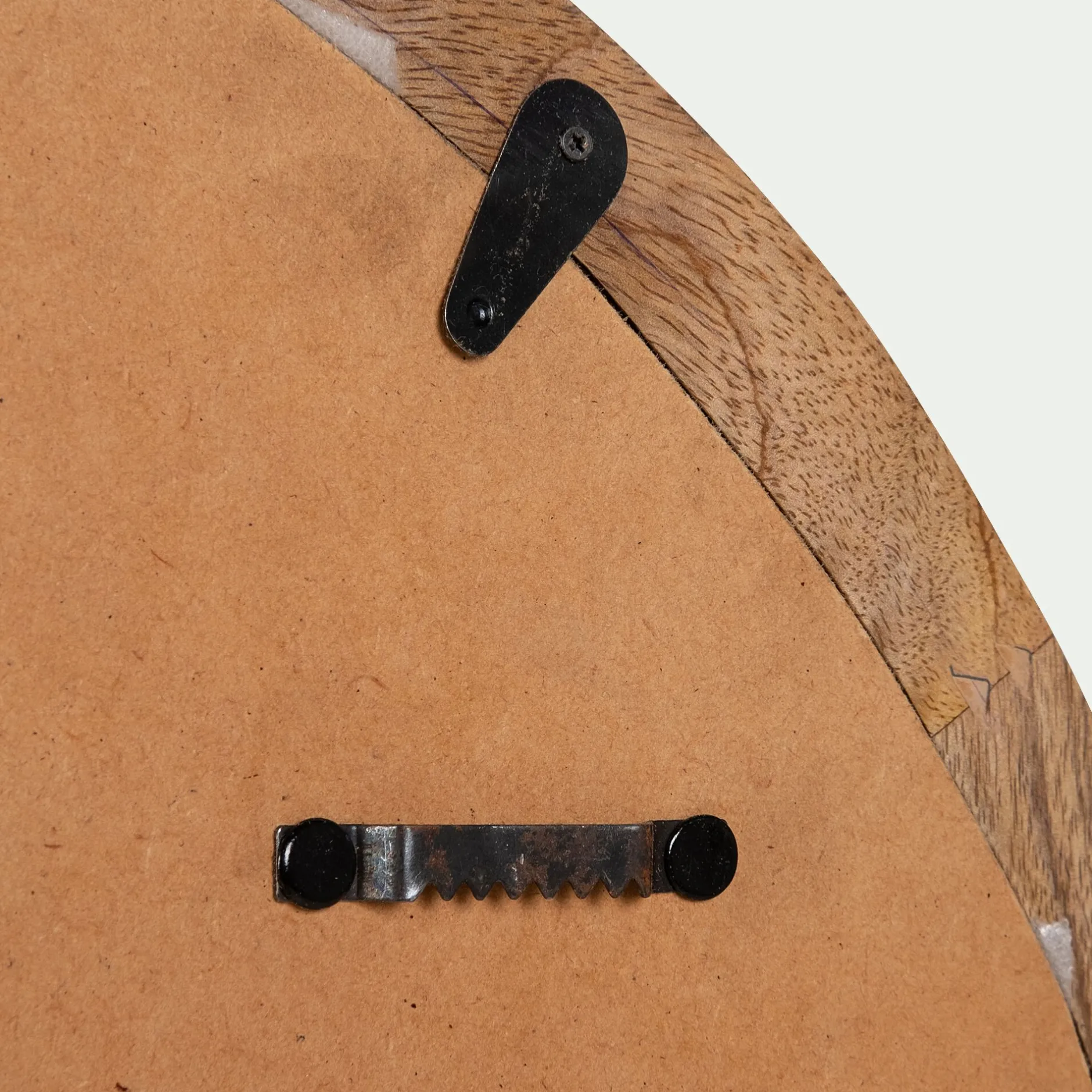 Miroir*alinea Miroir ovale en bois de manguier H120cm - Naturel