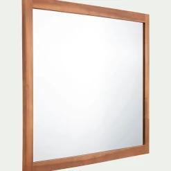 Miroir De Salle De Bain*alinea Miroir rectangulaire de salle de bain en acacia - 88cm Bois foncé