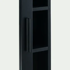 Miroir De Salle De Bain*alinea Miroir rectangulaire de salle de bain en bois de cèdre - L61,5cm Noir