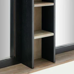 Miroir De Salle De Bain*alinea Miroir rectangulaire de salle de bain en acacia massif - L120cm Bois foncé