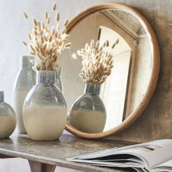 Miroir*alinea Miroir rond en bois de manguier - D70cm Naturel