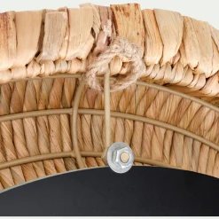 Miroir*alinea Miroir rond en jacinthe d'eau D61cm - Naturel