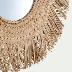 Miroir*alinea Miroir rond en jonc de mer - D100cm Naturel