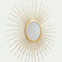 Miroir*alinea Miroir soleil en métal - D64,5cm Doré