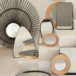 Miroir*alinea Miroir triangulaire - 42x62,5cm Noir