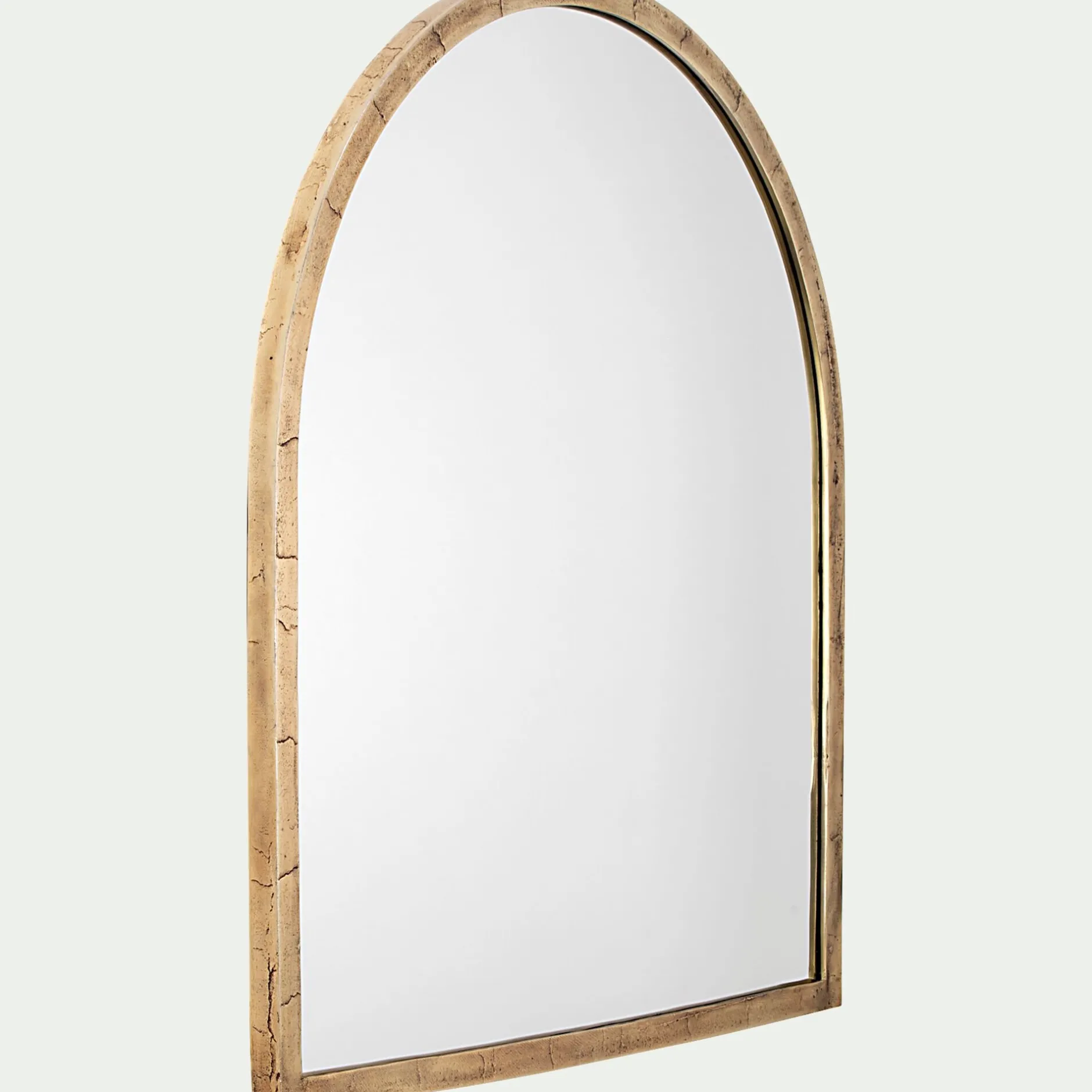 Miroir*alinea Miroir voûte en métal vieilli - 91x102cm Doré