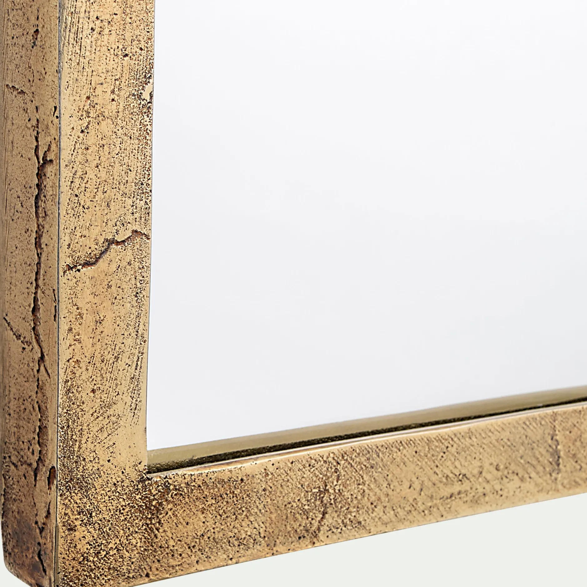 Miroir*alinea Miroir voûte en métal vieilli - 91x102cm Doré