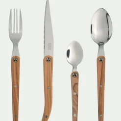 Ménagère Et Coffret Couverts*alinea Ménagère 16 pièces en inox et bois d'olivier - Naturel