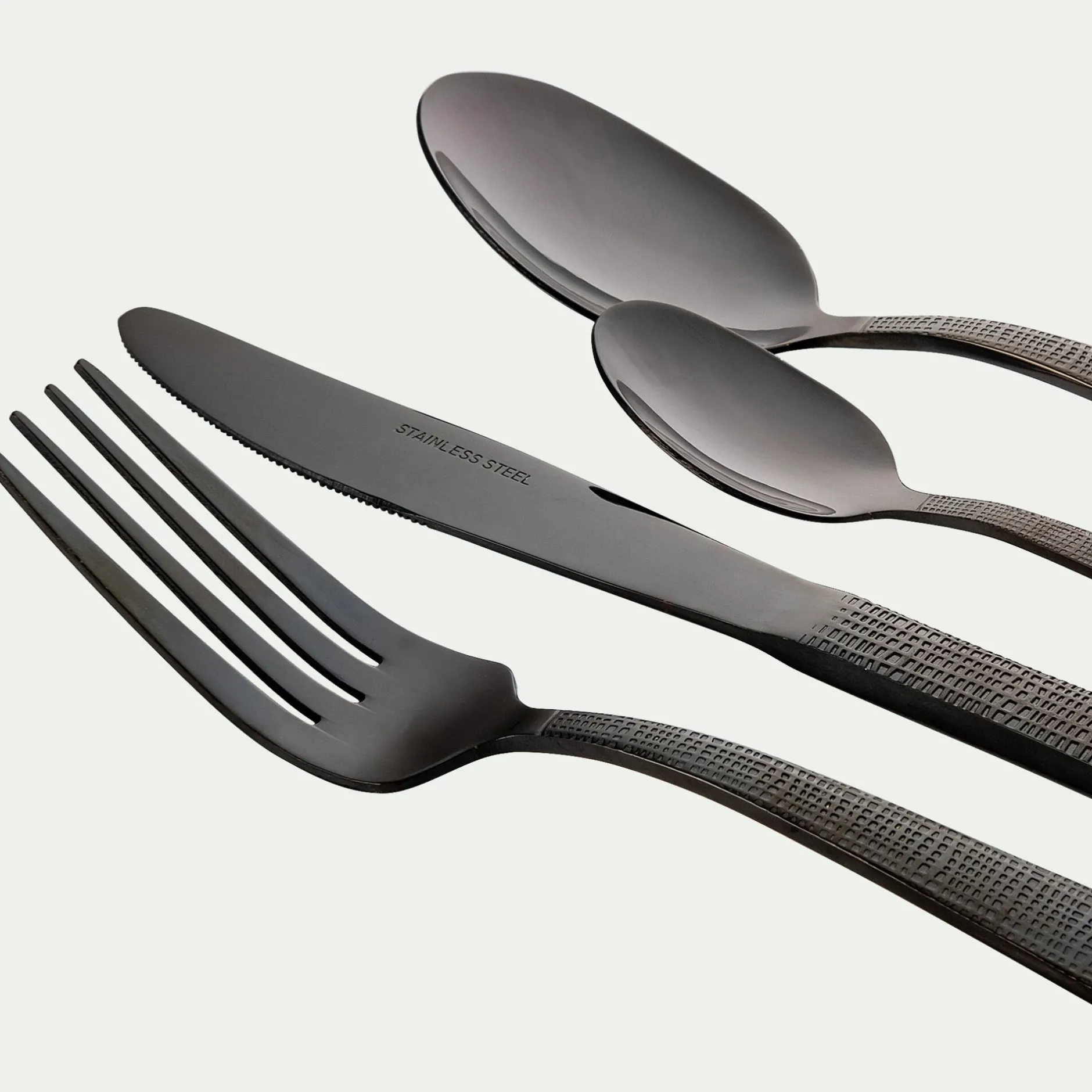 Ménagère Et Coffret Couverts|Couvert De Noël*alinea Ménagère 16 pièces en inox Noir