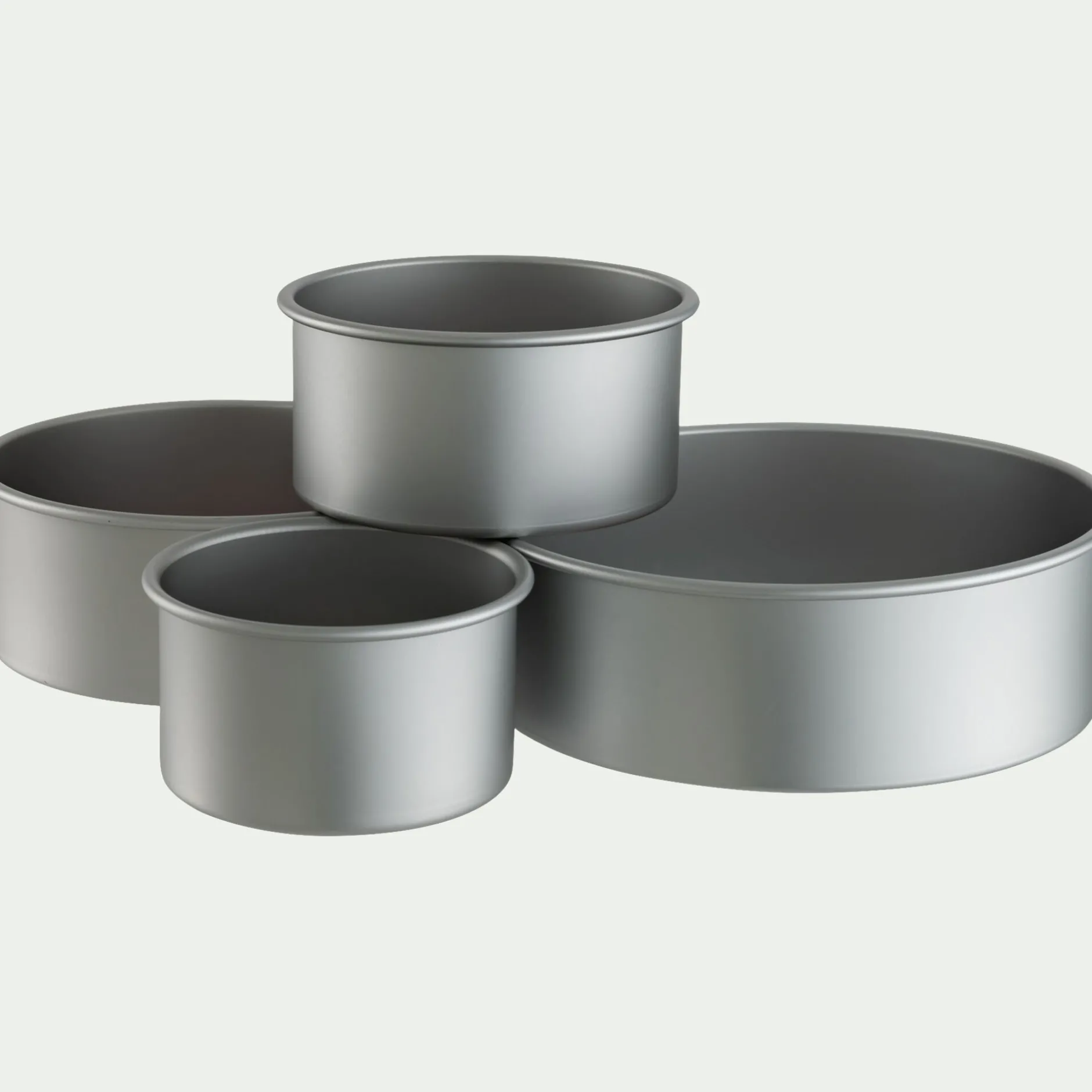 Moule À Gâteau*alinea Moule à gâteau rond en aluminium D15xH10,2cm - Argenté