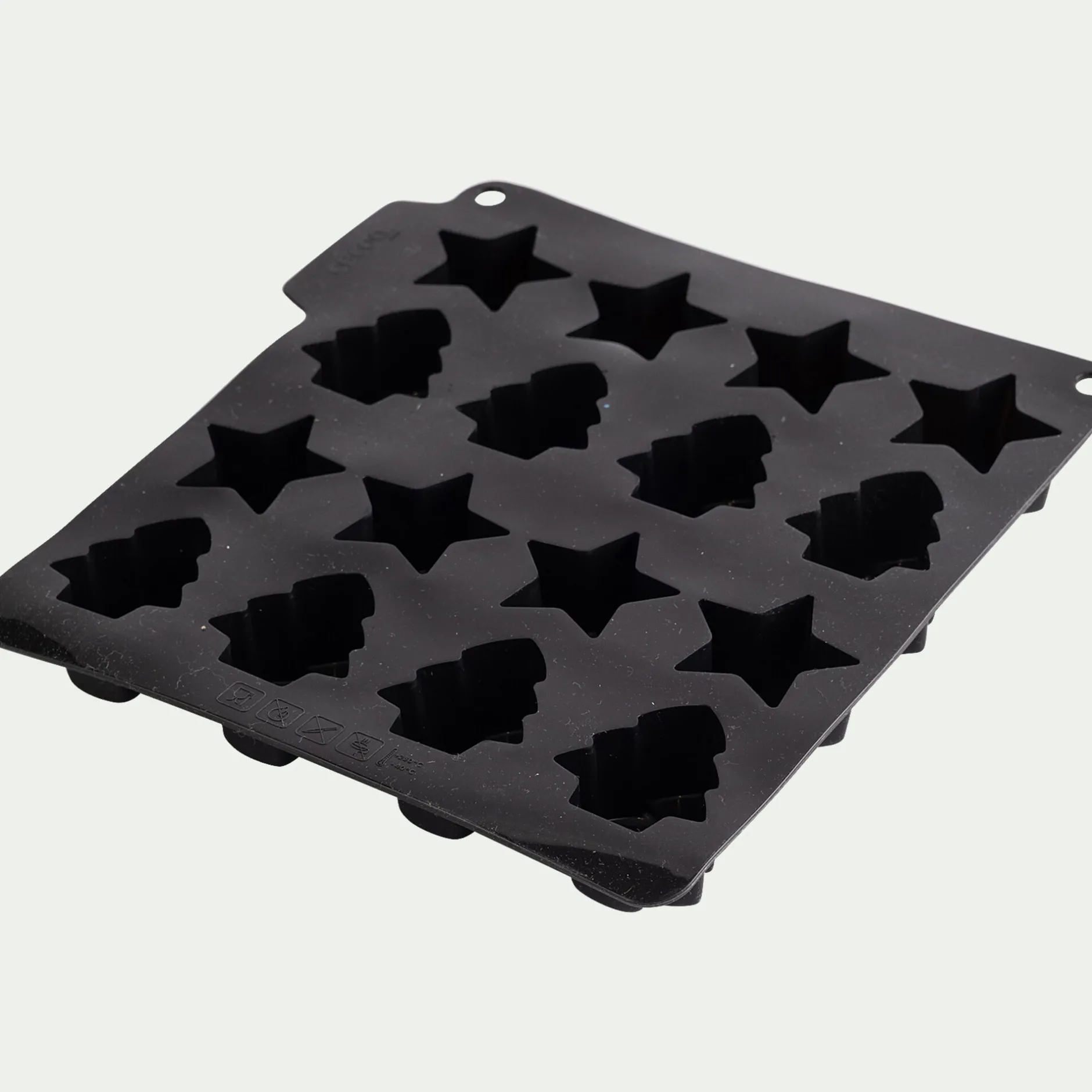 Moule À Gâteau*alinea Moule sucette chocolat de Noël en silicone - Noir