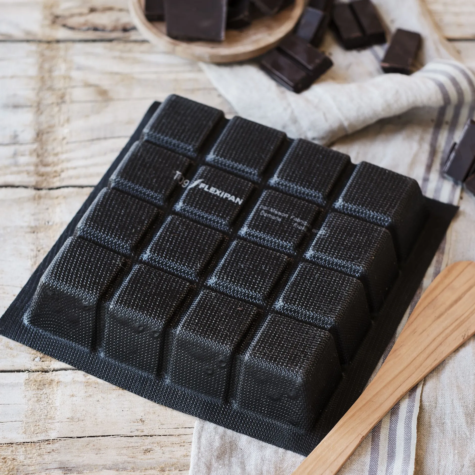 Moule À Gâteau*alinea Moule tablette en fibre de verre et silicone 21x21cm - Noir