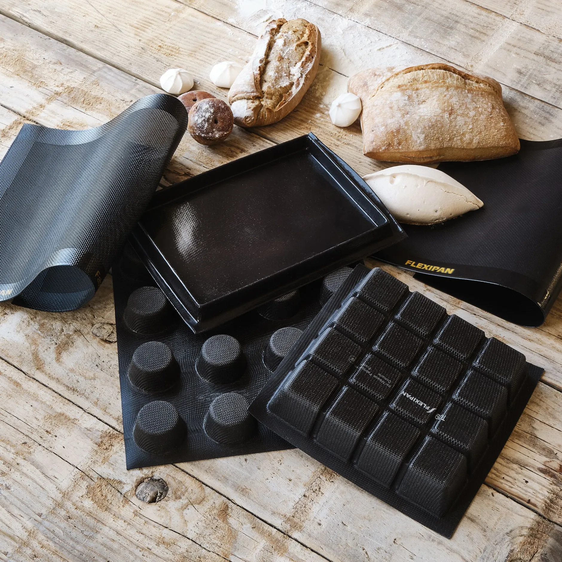 Moule À Gâteau*alinea Moule tablette en fibre de verre et silicone 21x21cm - Noir