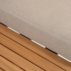 Fauteuil De Jardin|Salon De Jardin Modulable*alinea Méridienne de jardin modulable en teck - ( 2 places) Beige