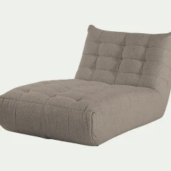 Fauteuil*alinea Méridienne en tissu bouclette - clair Gris