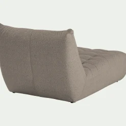 Fauteuil*alinea Méridienne en tissu bouclette - clair Gris