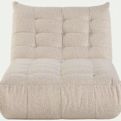 Fauteuil*alinea Méridienne en tissu bouclette - écru Blanc