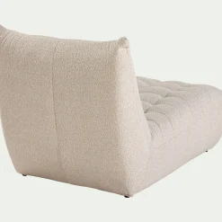 Fauteuil*alinea Méridienne en tissu bouclette - écru Blanc