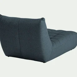 Fauteuil*alinea Méridienne en tissu bouclette - Bleu
