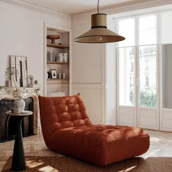 Fauteuil|Canapé Modulable*alinea Méridienne en tissu chenille - brun rustrel Marron