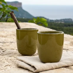 Vaisselle Petit Déjeuner|Tasse Et Mug*alinea Mug sans anse en grès D8cm - mousse Vert