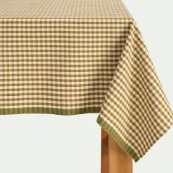 Nappe*alinea Nappe à carreaux en coton 150x250cm - mousse Vert