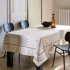 Nappe*alinea Nappe en coton brodée - écru 140x250cm Beige
