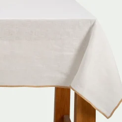 Nappe|Nappe Et Serviette De Noël*alinea Nappe en lin 150x250cm - écru Blanc