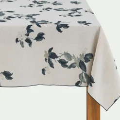 Nappe*alinea Nappe motif floral en lin et coton 150x250cm - Beige