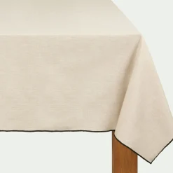 Nappe*alinea Nappe points bourdon en coton 150x150cm - Beige