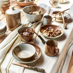 Nappe|Nappe Et Serviette De Noël*alinea Nappe rayée en lin et coton 145x250cm - Beige