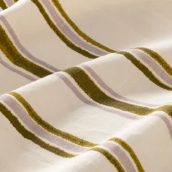 Nappe|Nappe Et Serviette De Noël*alinea Nappe rayée en lin et coton 145x250cm - Beige