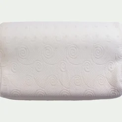 Oreiller & Traversin*alinea Oreiller ergonomique à mémoire de forme - 50x30cm Blanc