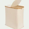 Panier À Linge*alinea Panier à linge en polycoton et bambou H60xL54cm - blanc